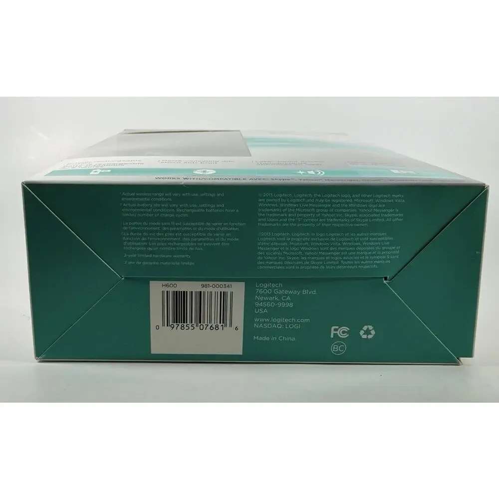 Logitech H600 Wireless Headset - Open Box